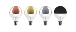 LED-Kopfspiegellampe Globe, Messing